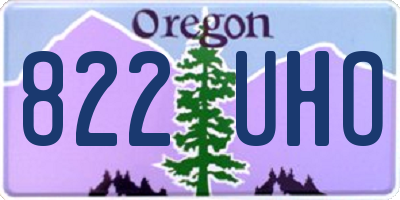 OR license plate 822UHO