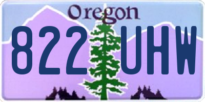 OR license plate 822UHW