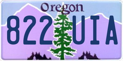 OR license plate 822UIA