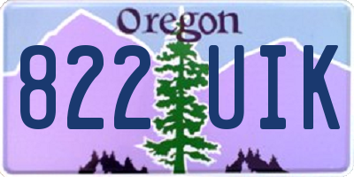 OR license plate 822UIK