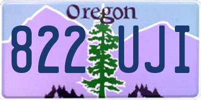 OR license plate 822UJI