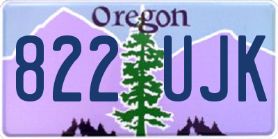 OR license plate 822UJK