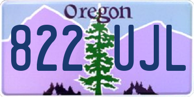 OR license plate 822UJL