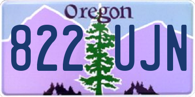 OR license plate 822UJN