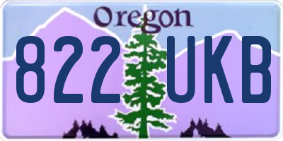 OR license plate 822UKB