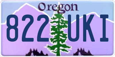 OR license plate 822UKI