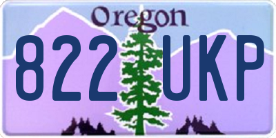 OR license plate 822UKP