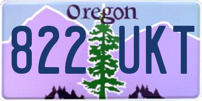 OR license plate 822UKT