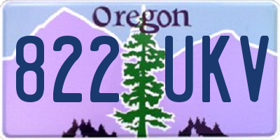 OR license plate 822UKV
