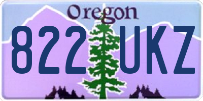 OR license plate 822UKZ
