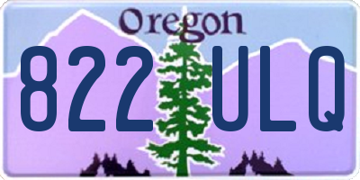 OR license plate 822ULQ