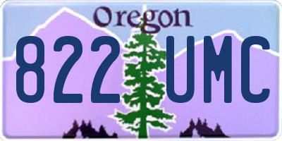 OR license plate 822UMC
