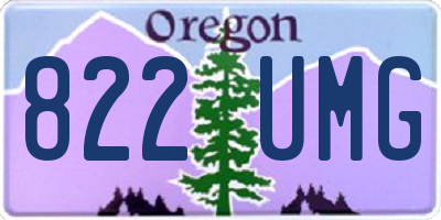 OR license plate 822UMG