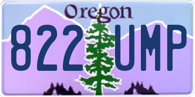 OR license plate 822UMP