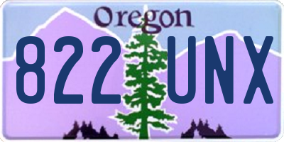 OR license plate 822UNX