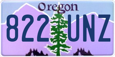 OR license plate 822UNZ
