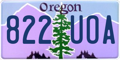 OR license plate 822UOA