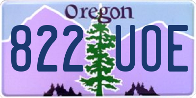 OR license plate 822UOE