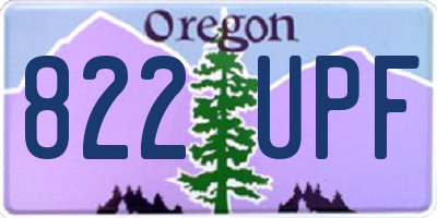 OR license plate 822UPF