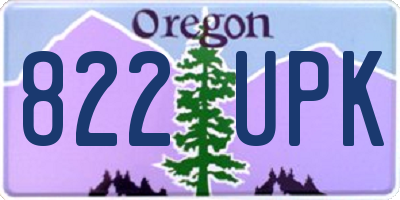 OR license plate 822UPK