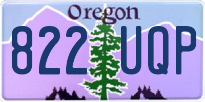 OR license plate 822UQP