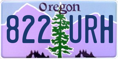 OR license plate 822URH