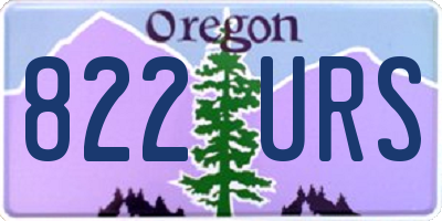 OR license plate 822URS