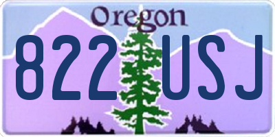 OR license plate 822USJ