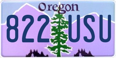 OR license plate 822USU