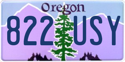 OR license plate 822USY