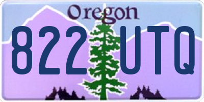 OR license plate 822UTQ