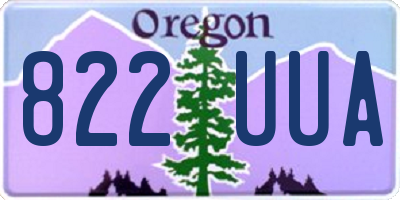 OR license plate 822UUA