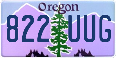 OR license plate 822UUG