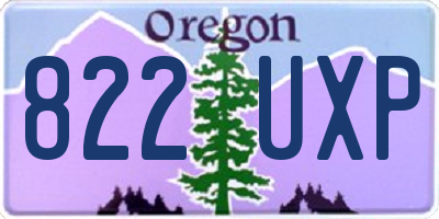 OR license plate 822UXP