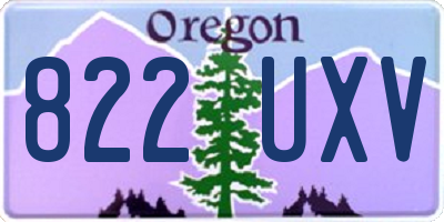 OR license plate 822UXV