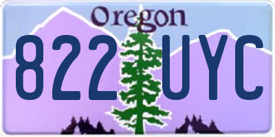 OR license plate 822UYC