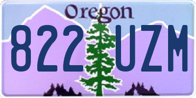 OR license plate 822UZM