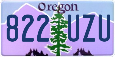 OR license plate 822UZU