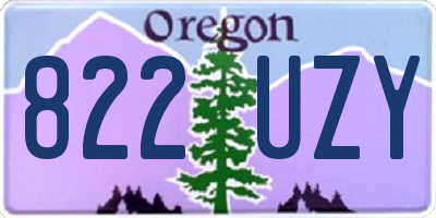 OR license plate 822UZY