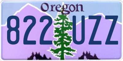 OR license plate 822UZZ