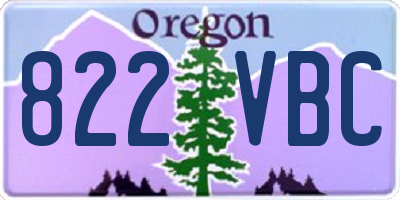 OR license plate 822VBC