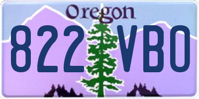 OR license plate 822VBO