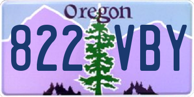 OR license plate 822VBY