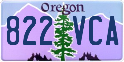 OR license plate 822VCA