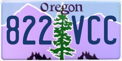 OR license plate 822VCC