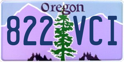 OR license plate 822VCI