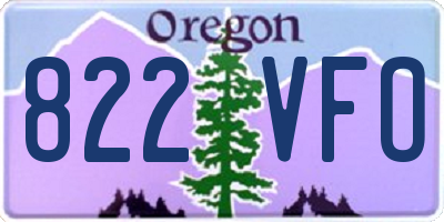 OR license plate 822VFO