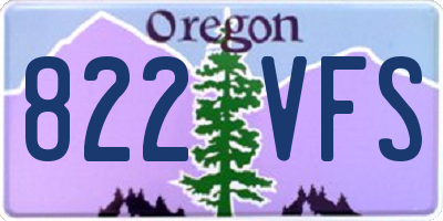 OR license plate 822VFS