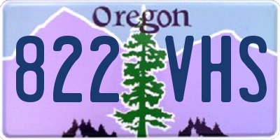 OR license plate 822VHS