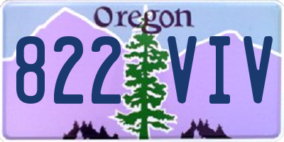 OR license plate 822VIV
